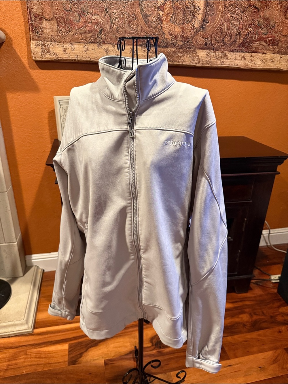 XL Patagonia Women's Adze Polartec Softshell Jacket Full Zip Light Gray